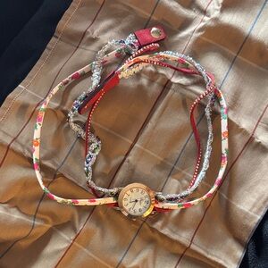 Floral Multi-Color Wrap Watch